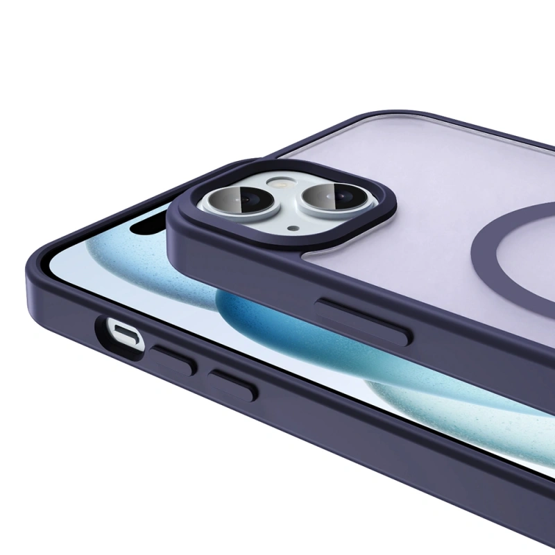 Apple iPhone 15 Kılıf M-safe Şarj Özellikli Mat Arka Yüzey Zore Sio Kapak
