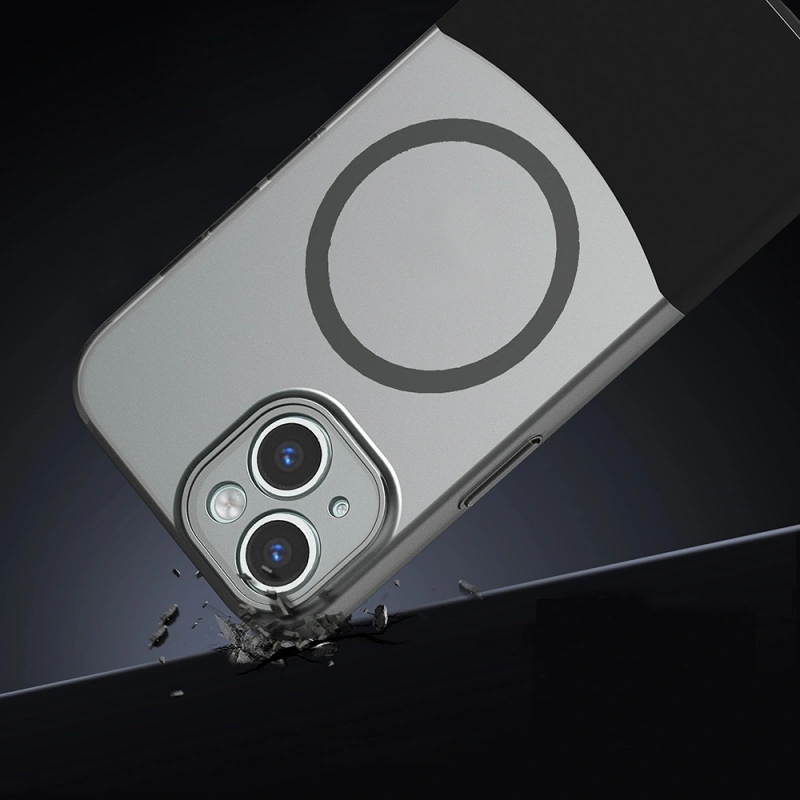 Apple iPhone 15 Kılıf M-Safe Şarj Özellikli Mıknatıslı Zore Duble Kapak