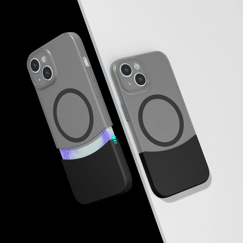 Apple iPhone 15 Kılıf M-Safe Şarj Özellikli Mıknatıslı Zore Duble Kapak