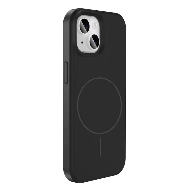 Apple iPhone 15 Kılıf M-safe Şarj Özellikli Sıvı Teknolojili Silinebilir Sert Zore Kivi Kapak