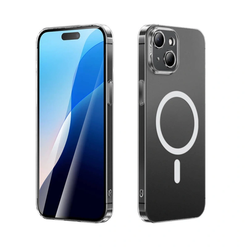 Apple iPhone 15 Kılıf M-safe Şarj Özellikli Toz Önleyici Zore Helo Kapak