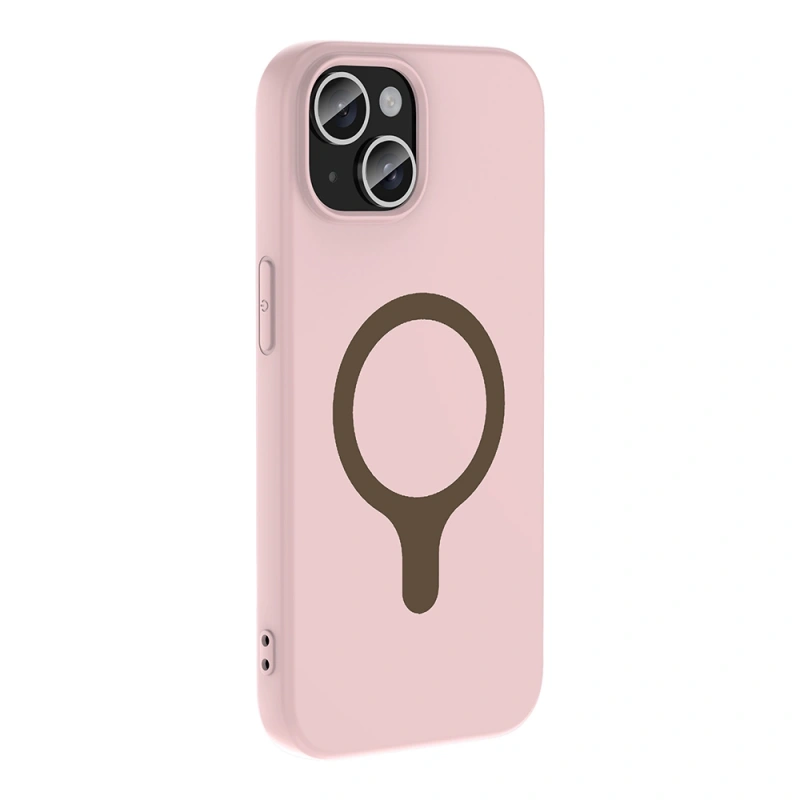 Apple iPhone 15 Kılıf M-Safe Şarj Özellikli Zore Aris Silikon Kapak