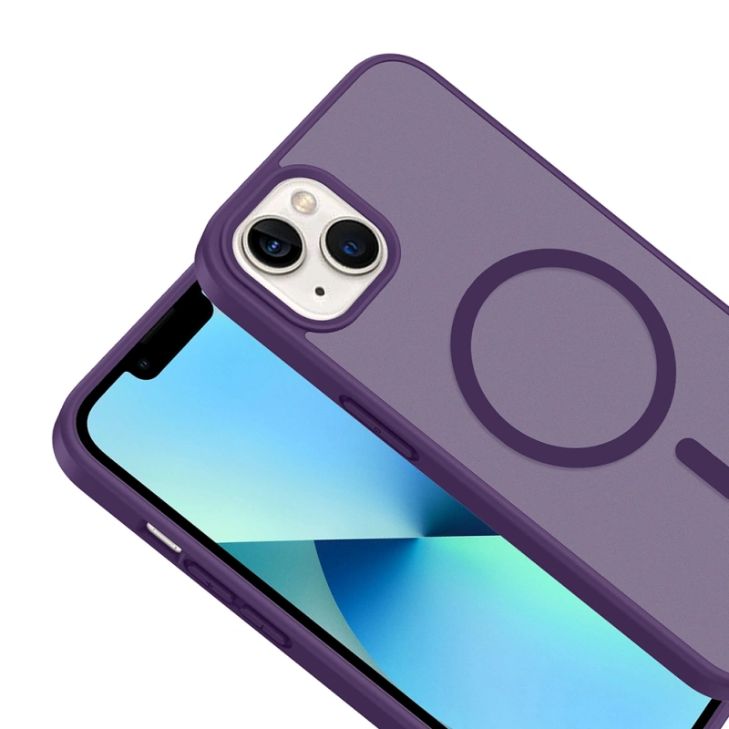 Apple iPhone 15 Kılıf M-safe Şarj Özellikli Zore Babet Kapak