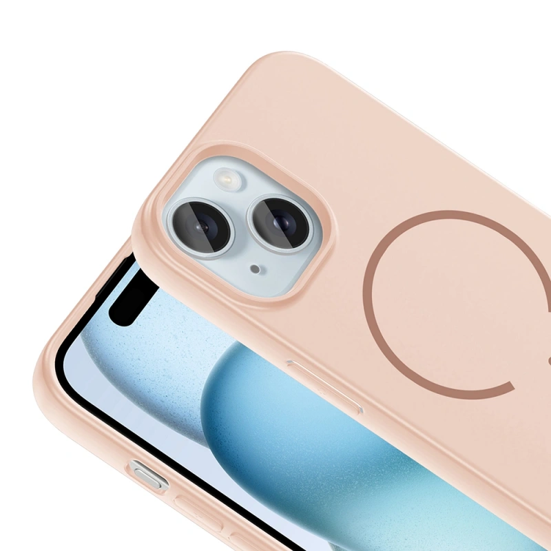 Apple iPhone 15 Kılıf M-safe Şarj Özellikli Zore Meta Kapak