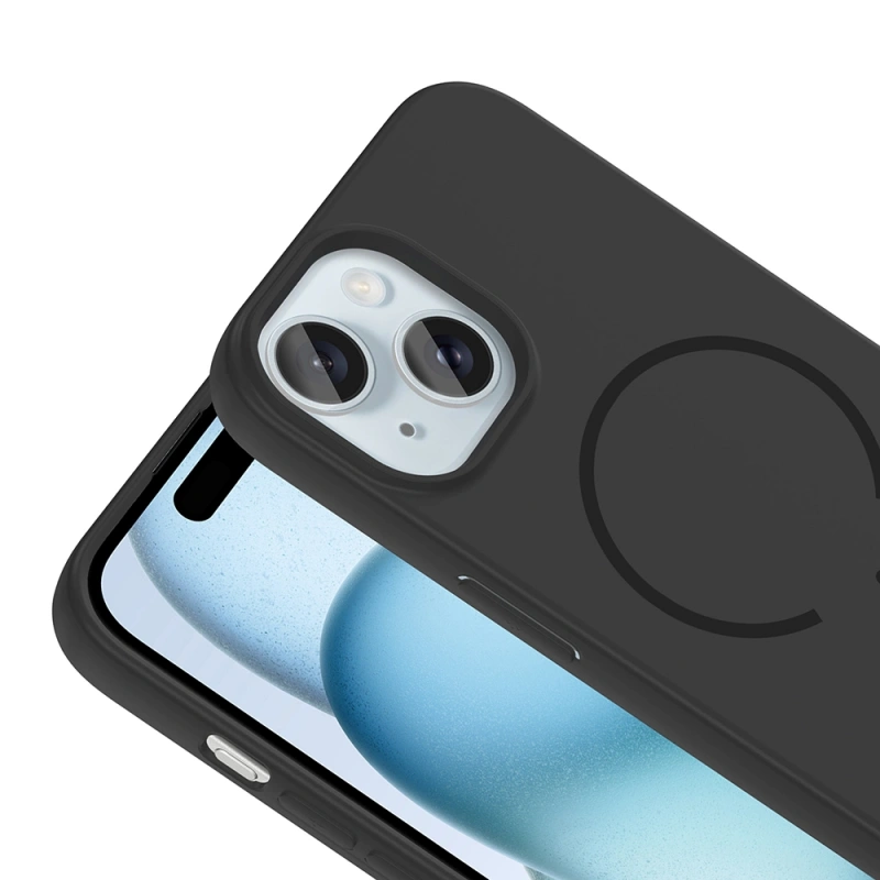 Apple iPhone 15 Kılıf M-safe Şarj Özellikli Zore Meta Kapak