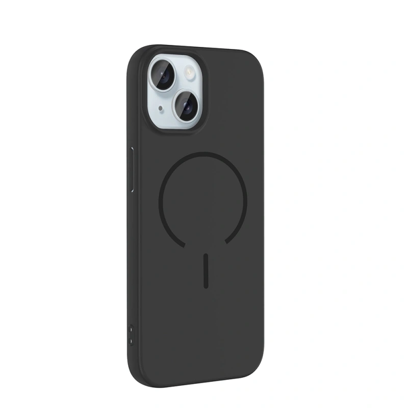 Apple iPhone 15 Kılıf M-safe Şarj Özellikli Zore Meta Kapak