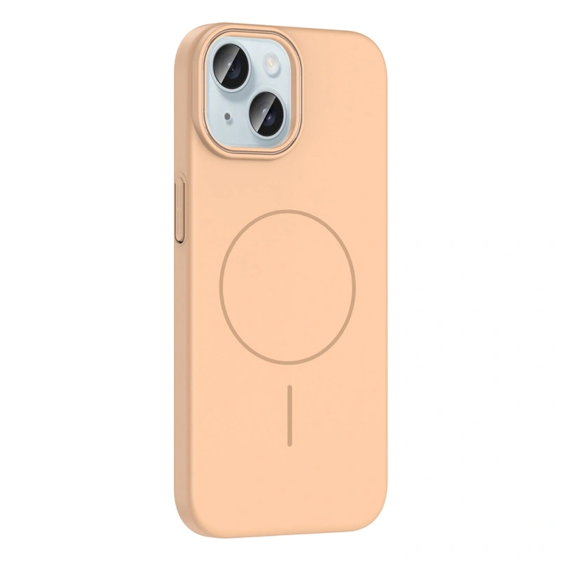 Apple iPhone 15 Kılıf M-safe Şarj Özellikli Zore Ruby Sert Kapak