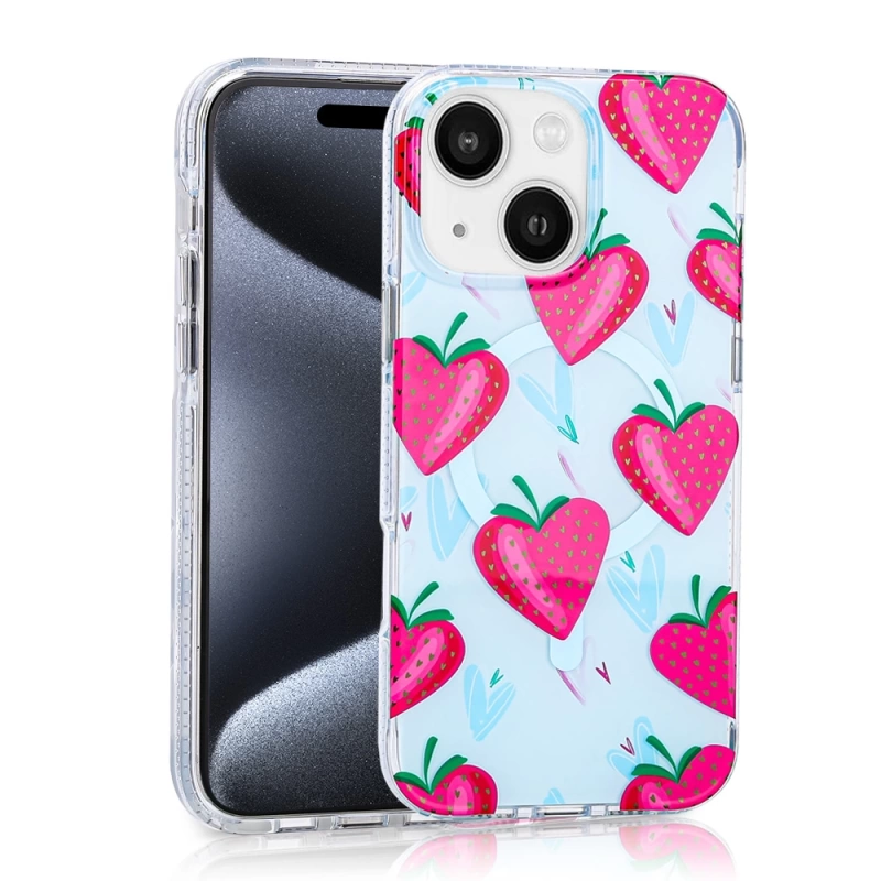 Apple iPhone 15 Kılıf M-safe Şarj Özellikli Zore Stilo Kapak