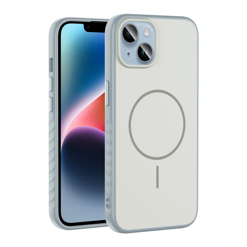 Apple iPhone 15 Kılıf M-safe Şarj Özellikli Zore Tea Kapak