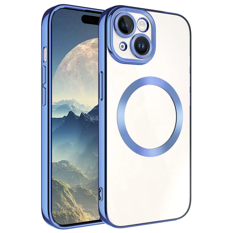 Apple iPhone 15 Kılıf M-safe Wireless Şarj Özellikli Zore Setro Silikon