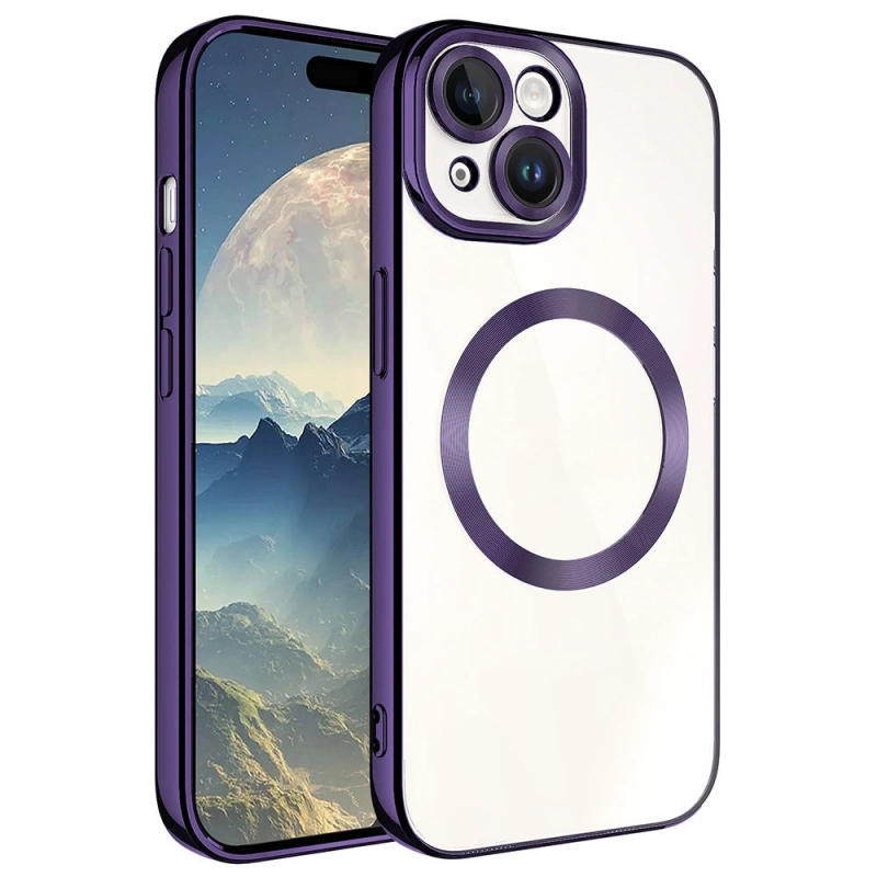 Apple iPhone 15 Kılıf M-safe Wireless Şarj Özellikli Zore Setro Silikon