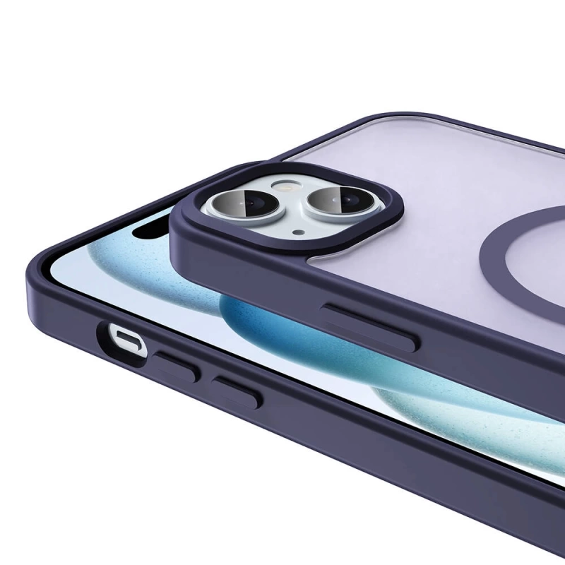 Apple iPhone 15 Kılıf M-safe Şarj Özellikli Mat Arka Yüzey Zore Sio Kapak
