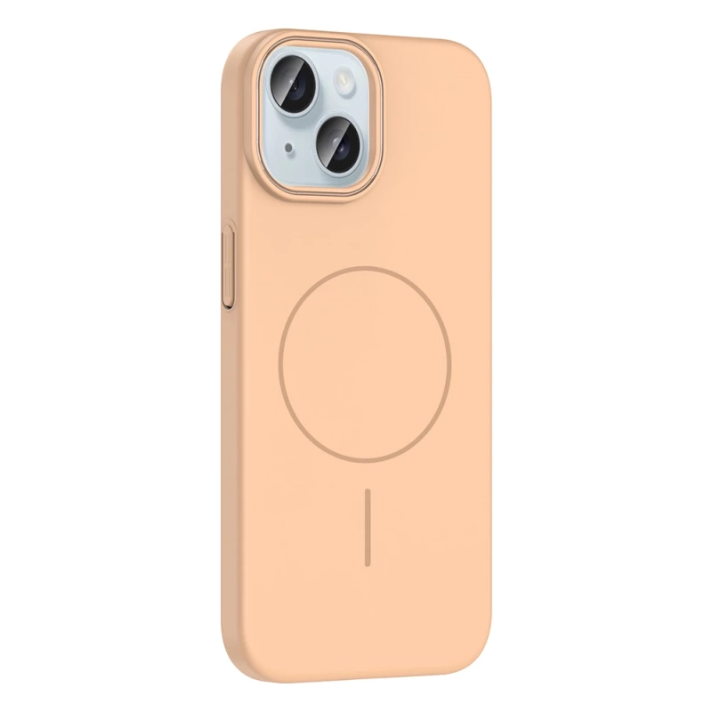Apple iPhone 15 Kılıf M-safe Şarj Özellikli Zore Ruby Sert Kapak