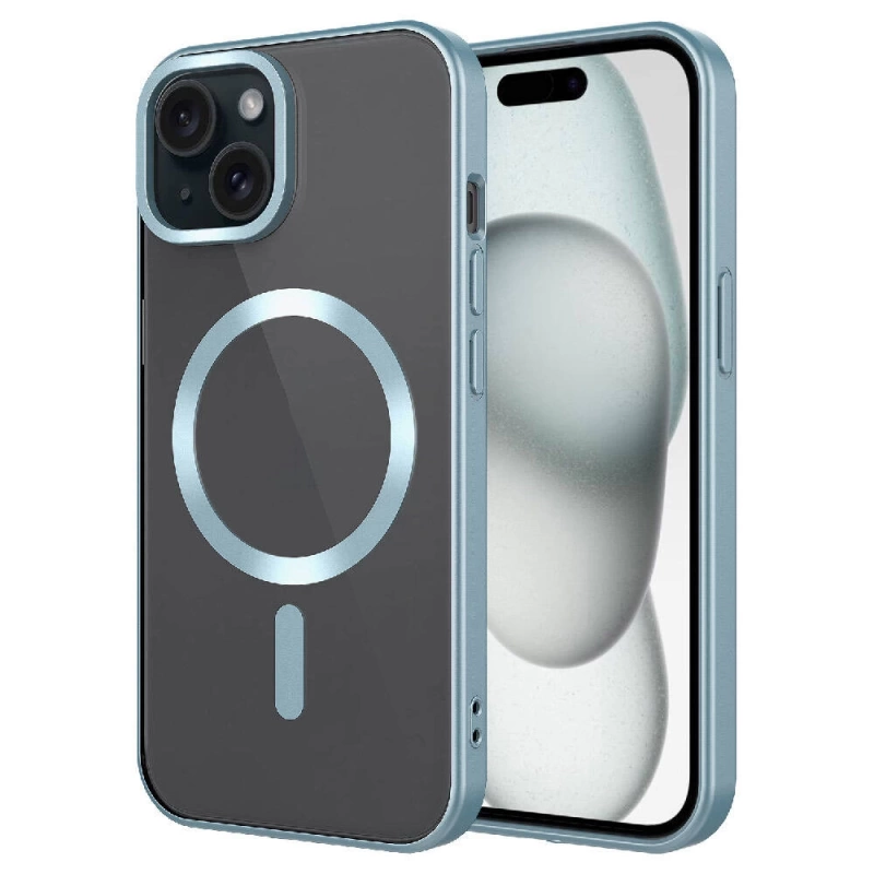 Apple iPhone 15 Kılıf Mat Tasarımlı M-safe Wireless Şarj Özellikli Zore Mat Setro Kapak