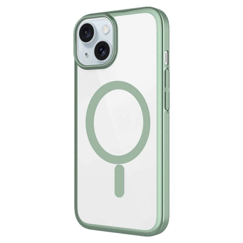 Apple iPhone 15 Kılıf Wireless Şarj Özellikli Sert PC Zore Mat Riksos M-safe Kapak