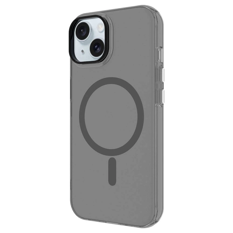 Apple iPhone 15 Kılıf Zore M-safe Şarj Özellikli Buzlu Transparan C-Pro Sert Kapak