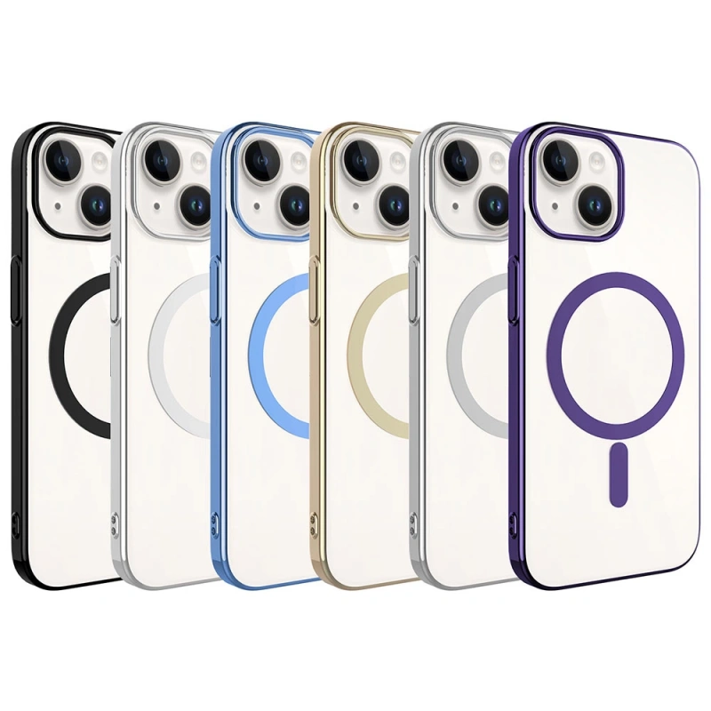 Apple iPhone 15 Kılıf Zore Wireless Şarj Özellikli Pixel M-safe Kapak