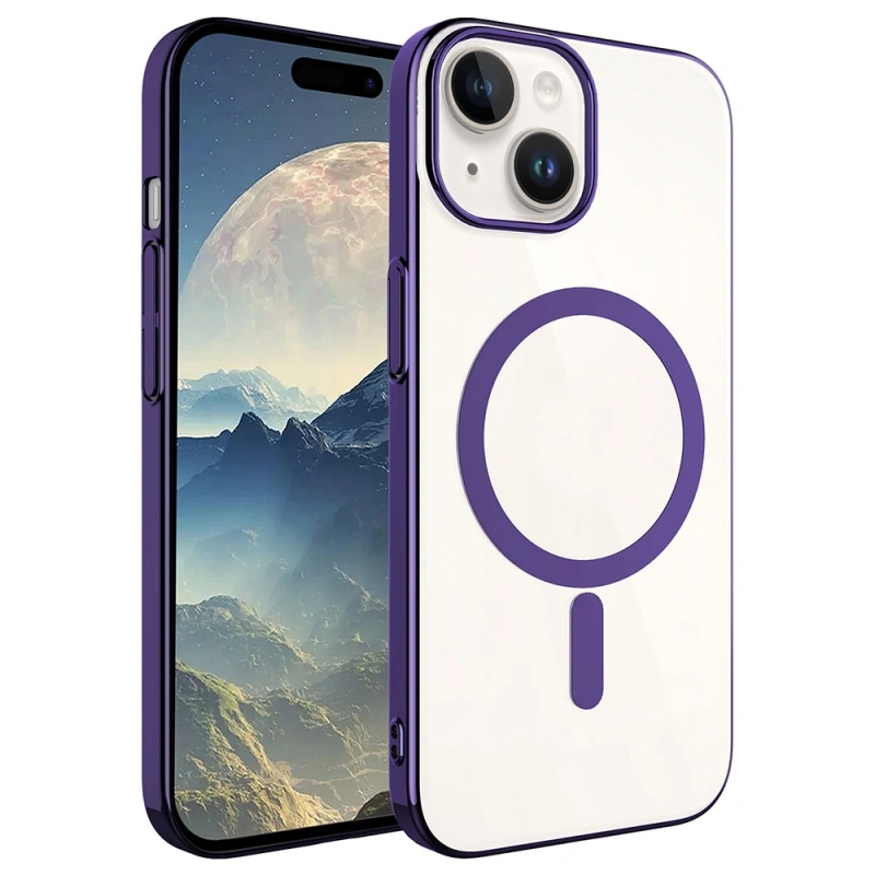 Apple iPhone 15 Kılıf Zore Wireless Şarj Özellikli Pixel M-safe Kapak