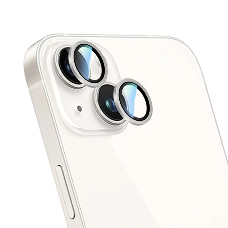 Apple iPhone 15 Plus CaseWorld Alloy Serisi Oleofobik Anti Reflective Kamera Lens Koruyucu