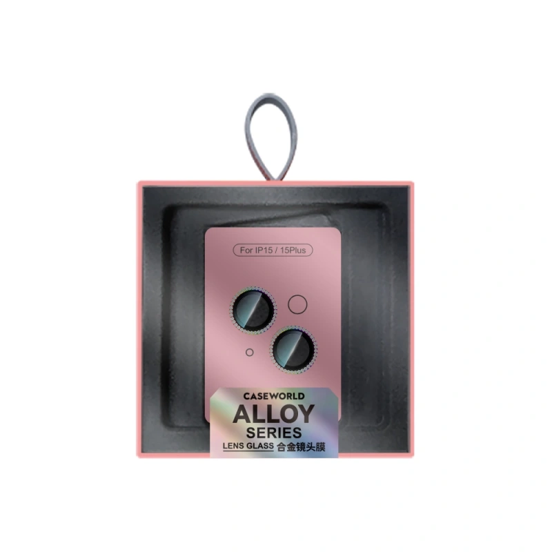 Apple iPhone 15 Plus CaseWorld Alloy Sparkling Diamond Serisi Taşlı Lens Koruyucu