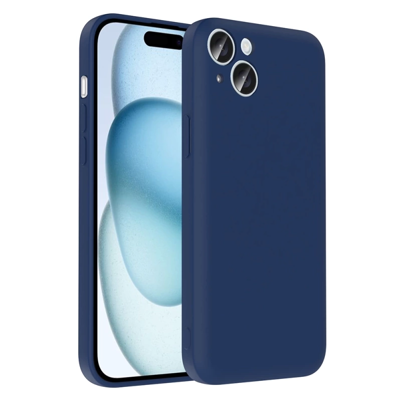 Apple iPhone 15 Plus Kılıf Kamera Korumalı Kartlık Hazneli Zore Vitra Kapak