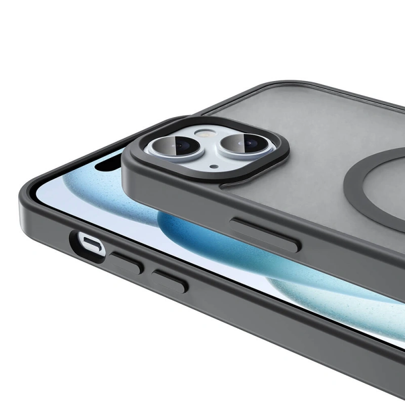 Apple iPhone 15 Plus Kılıf M-safe Şarj Özellikli Mat Arka Yüzey Zore Sio Kapak