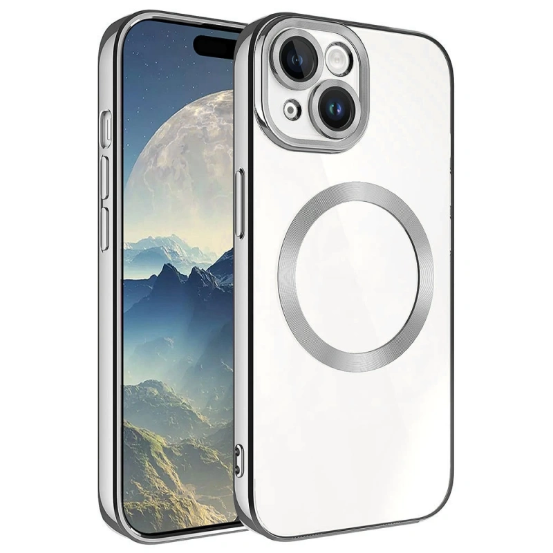 Apple iPhone 15 Plus Kılıf M-safe Wireless Şarj Özellikli Zore Setro Silikon