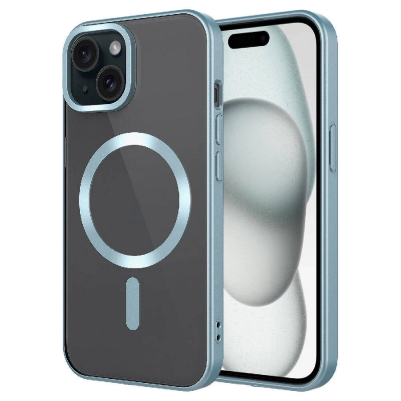 Apple iPhone 15 Plus Kılıf Mat Tasarımlı M-safe Wireless Şarj Özellikli Zore Mat Setro Kapak