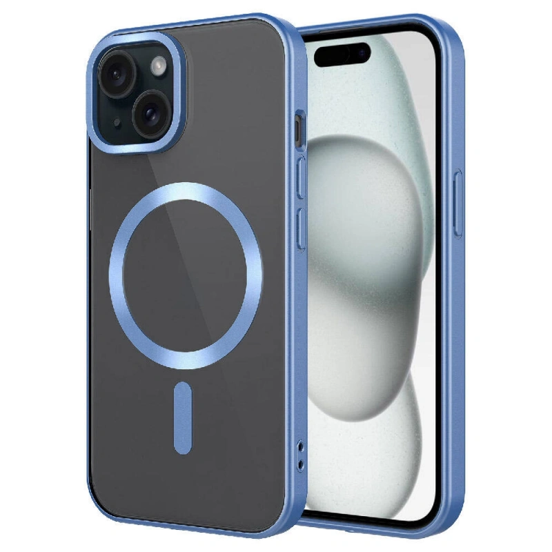 Apple iPhone 15 Plus Kılıf Mat Tasarımlı M-safe Wireless Şarj Özellikli Zore Mat Setro Kapak