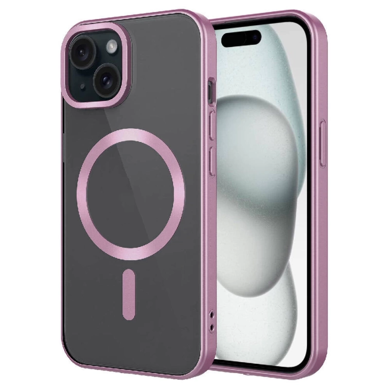Apple iPhone 15 Plus Kılıf Mat Tasarımlı M-safe Wireless Şarj Özellikli Zore Mat Setro Kapak