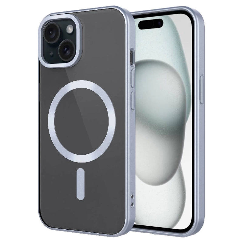 Apple iPhone 15 Plus Kılıf Mat Tasarımlı M-safe Wireless Şarj Özellikli Zore Mat Setro Kapak