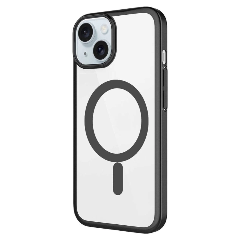 Apple iPhone 15 Plus Kılıf Wireless Şarj Özellikli Sert PC Zore Mat Riksos M-safe Kapak