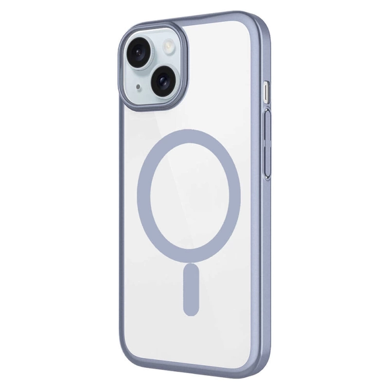 Apple iPhone 15 Plus Kılıf Wireless Şarj Özellikli Sert PC Zore Mat Riksos M-safe Kapak