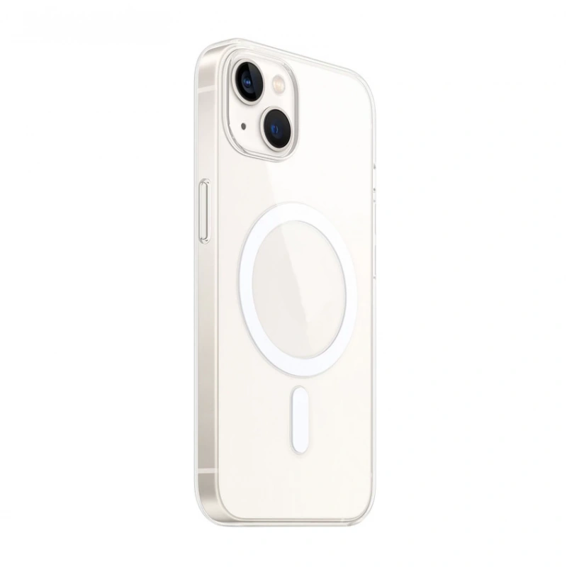 Apple iPhone 15 Plus Kılıf Zore M-safe Şarj Özellikli Şeffaf Tek Kamera Çerçeveli Porto Kapak