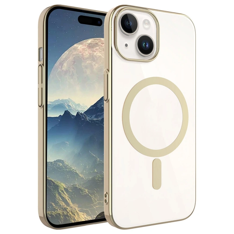 Apple iPhone 15 Plus Kılıf Zore Wireless Şarj Özellikli Pixel M-safe Kapak