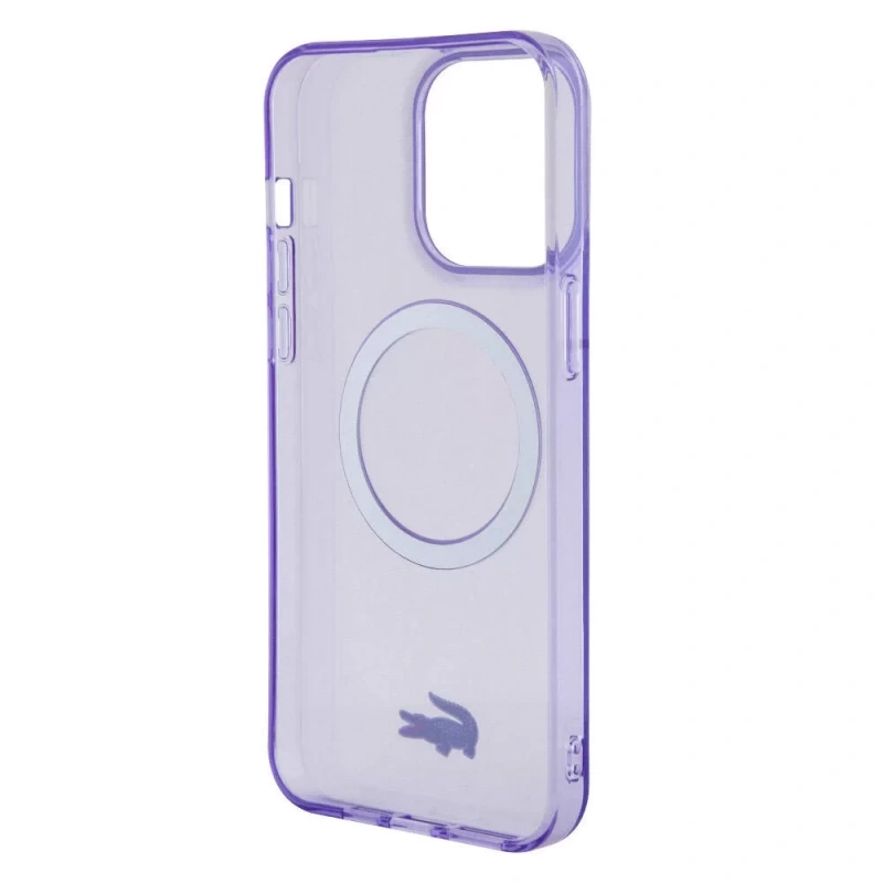 Apple iPhone 15 Pro Kılıf Lacoste Orjinal Lisanslı M-safe Şarj Özellikli İkonik Timsah Logolu Hard Parme Kapak