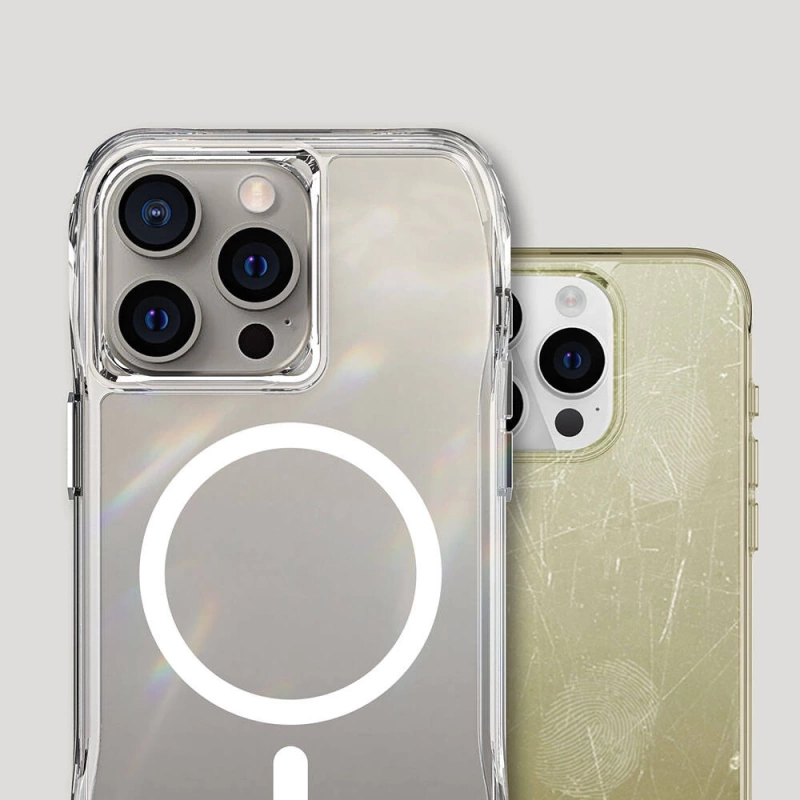 Apple iPhone 15 Pro Kılıf M-safe Şarj Özellikli Airbagli Şeffaf Zore İncek Kapak