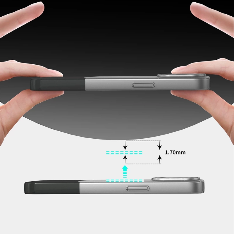 Apple iPhone 15 Pro Kılıf M-Safe Şarj Özellikli Mıknatıslı Zore Duble Kapak