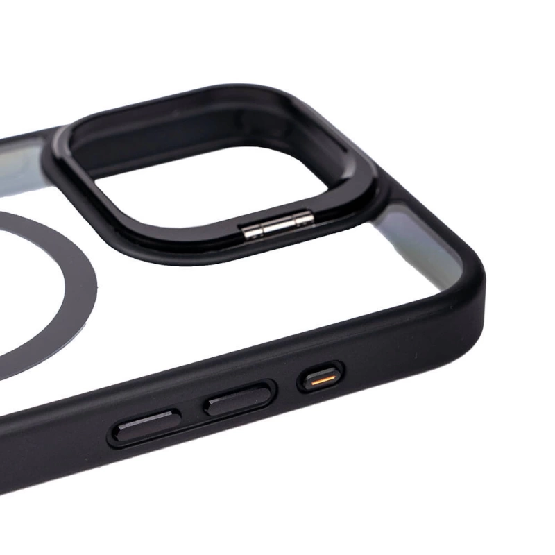 Apple iPhone 15 Pro Kılıf M-safe Şarj Özellikli Standlı Zore M-safe Klon Lensli Kapak