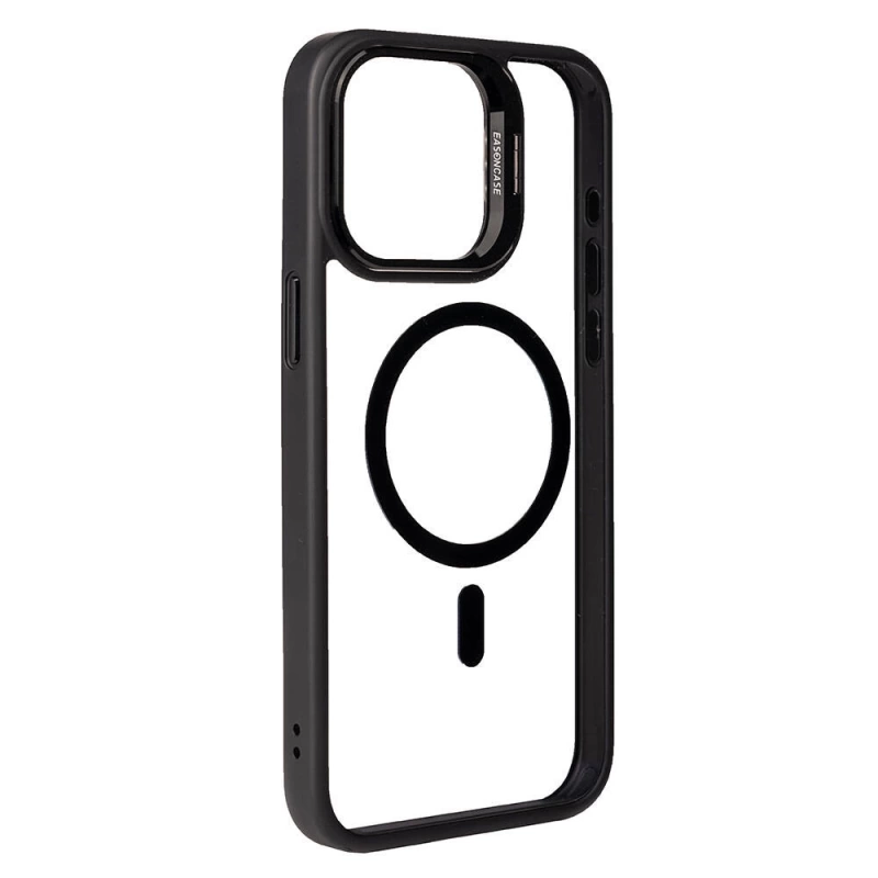 Apple iPhone 15 Pro Kılıf M-safe Şarj Özellikli Standlı Zore M-safe Klon Lensli Kapak