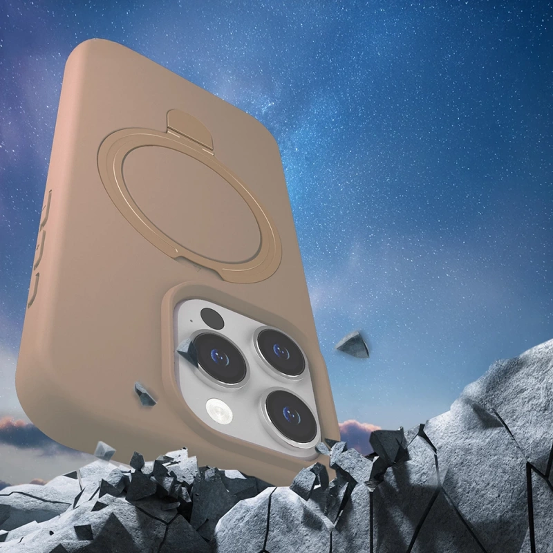 Apple iPhone 15 Pro Kılıf M-safe Şarj Özellikli Standlı Zore Samara Kapak