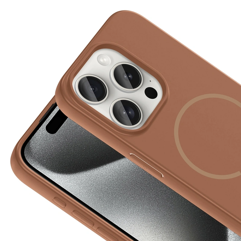 Apple iPhone 15 Pro Kılıf M-safe Şarj Özellikli Zore Meta Kapak