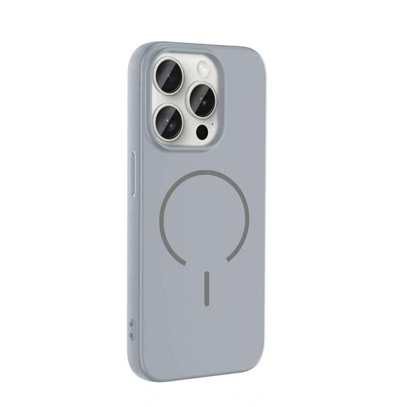 Apple iPhone 15 Pro Kılıf M-safe Şarj Özellikli Zore Meta Kapak