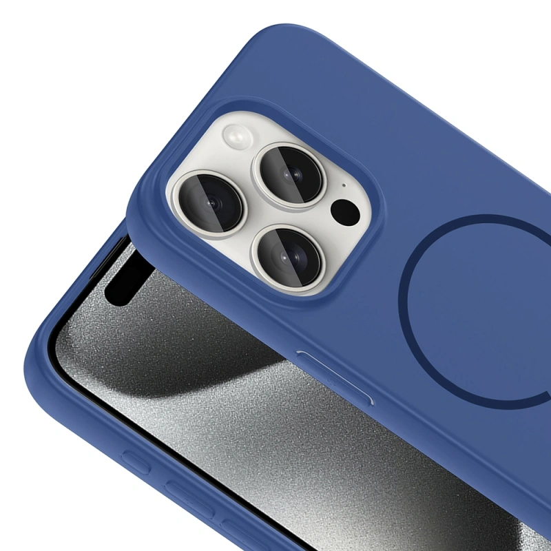 Apple iPhone 15 Pro Kılıf M-safe Şarj Özellikli Zore Meta Kapak