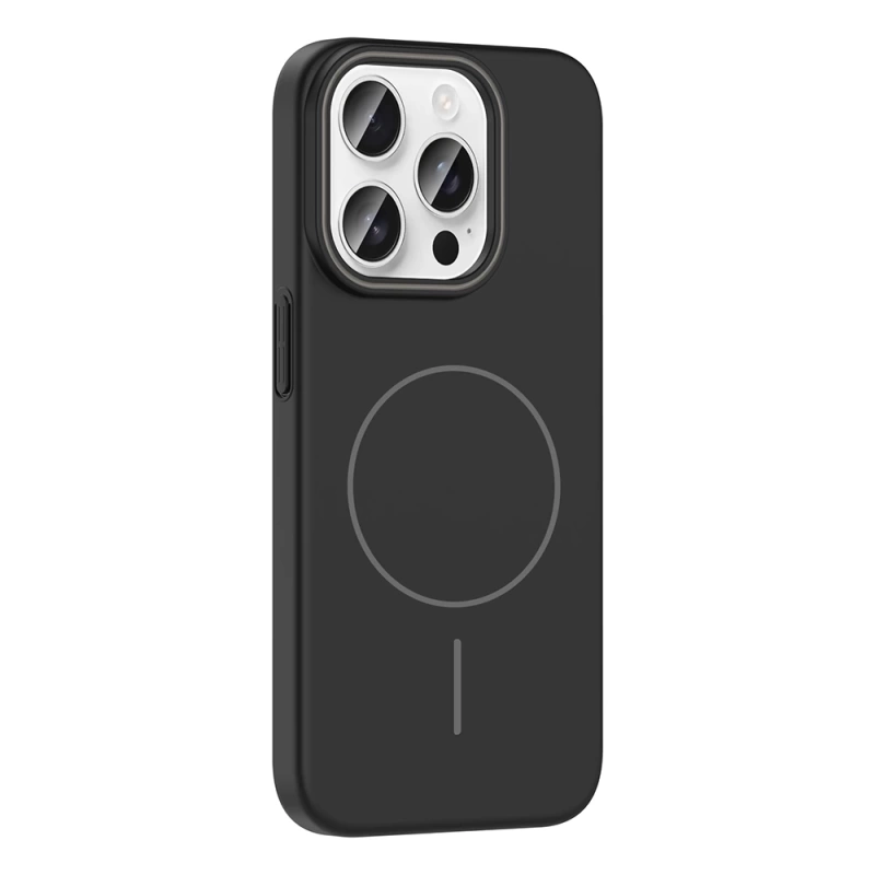 Apple iPhone 15 Pro Kılıf M-safe Şarj Özellikli Zore Ruby Sert Kapak