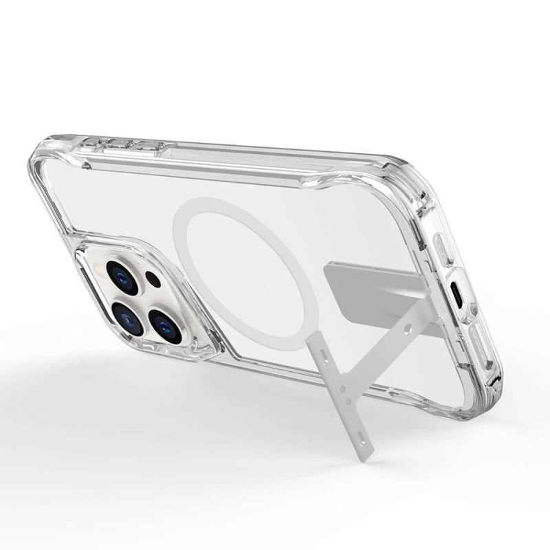 Apple iPhone 15 Pro Kılıf M-safe Şarj Özellikli Zore T-Max Standlı Kapak