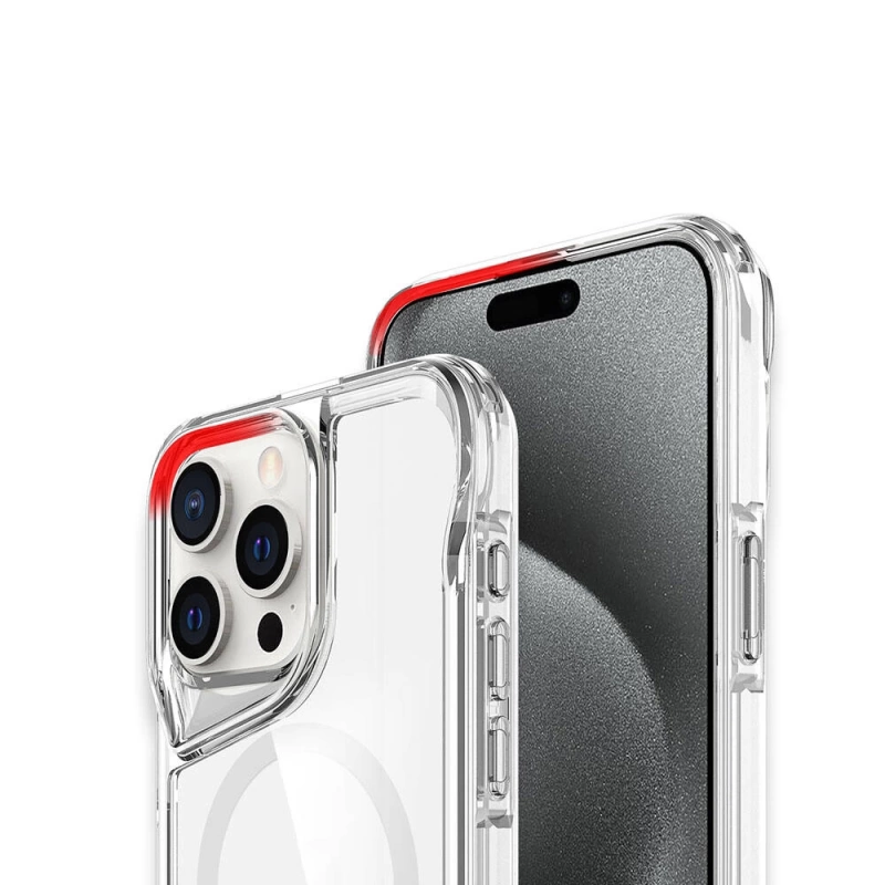 Apple iPhone 15 Pro Kılıf M-safe Şarj Özellikli Zore T-Max Standlı Kapak