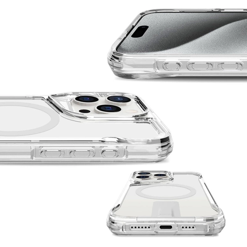 Apple iPhone 15 Pro Kılıf M-safe Şarj Özellikli Zore T-Max Standlı Kapak