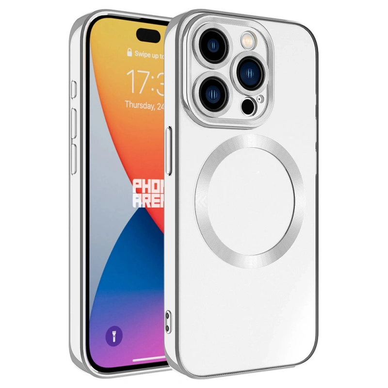 Apple iPhone 15 Pro Kılıf M-safe Wireless Şarj Özellikli Zore Setro Silikon