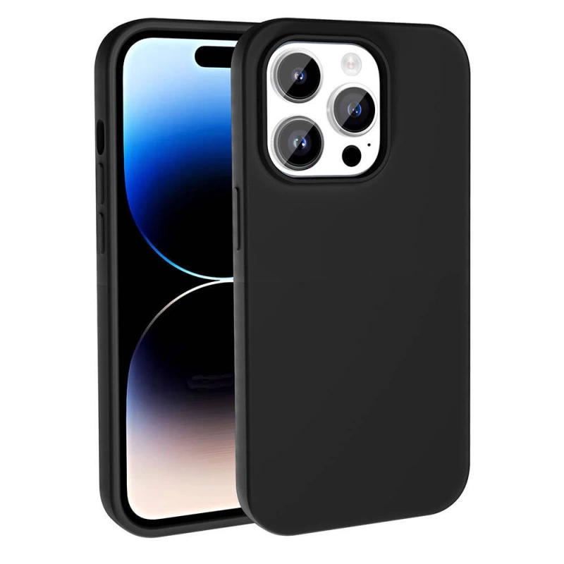 Apple iPhone 15 Pro Kılıf M-safe Şarj Özellikli Sıvı Teknolojili Silinebilir Sert Zore Kivi Kapak
